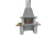 Gartenkamin Betongrill Morfeusz Berlin – massiver Grillkamin in heller Steinoptik.