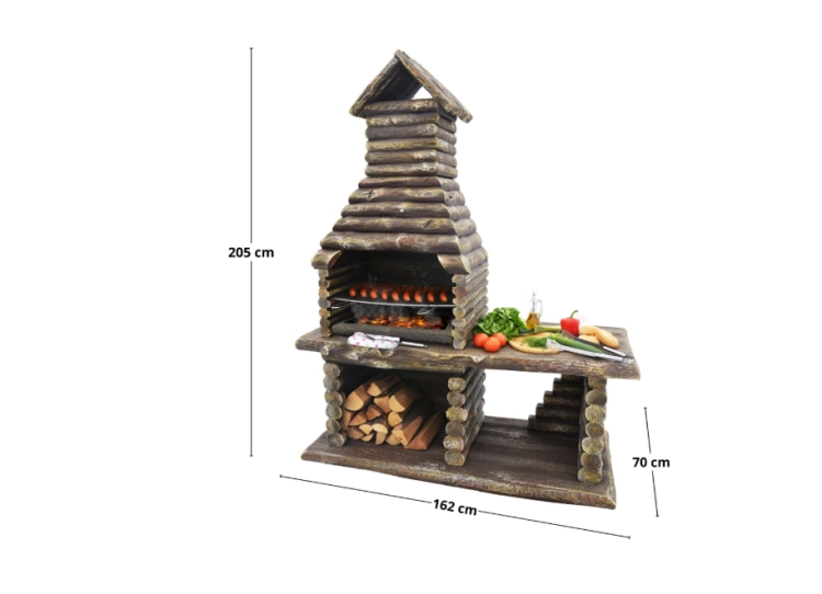 Massiver Betongrill Fenix Berlin – klassischer Gartenkamin.
