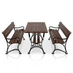 Gartenmöbel Set 3-teilig mit Armlehnen Royal