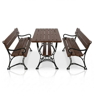 Gartenmöbel Set 3-teilig mit Armlehnen Royal