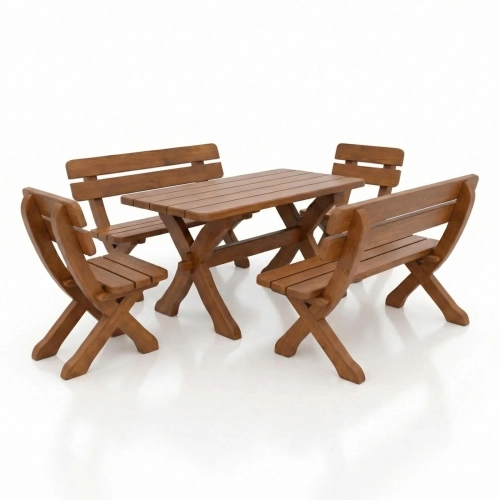 Gartenmöbel Set günstig Erlenholz für 6 Personen Exklusiv.webp