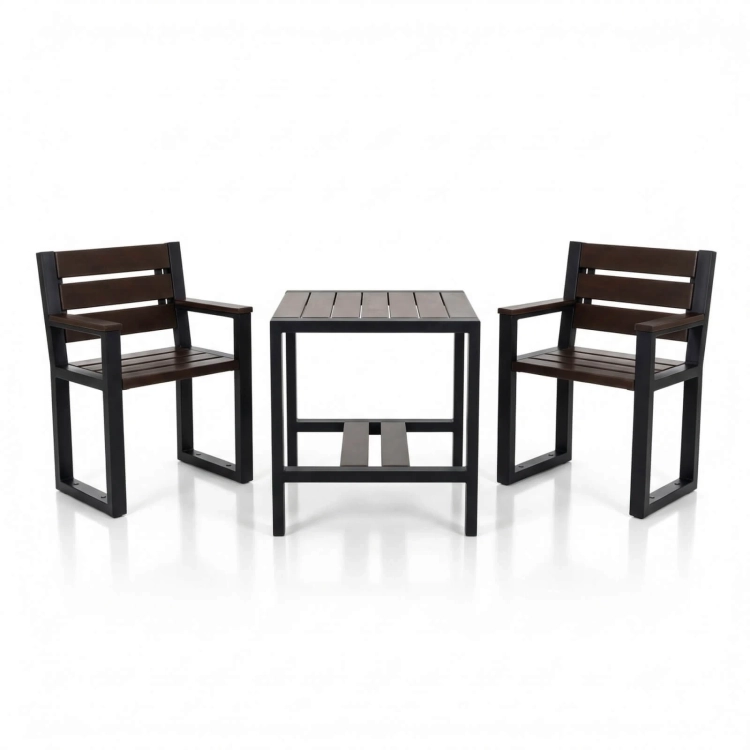 Luxus Gartenmöbel-Set Commodus (2-Sitzer) mit Armlehnen – Mercurius Berlin  Erlenholz Premium.webp