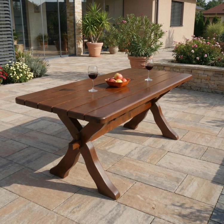 Outdoortisch Exklusiv Massivholz 160 cm 9