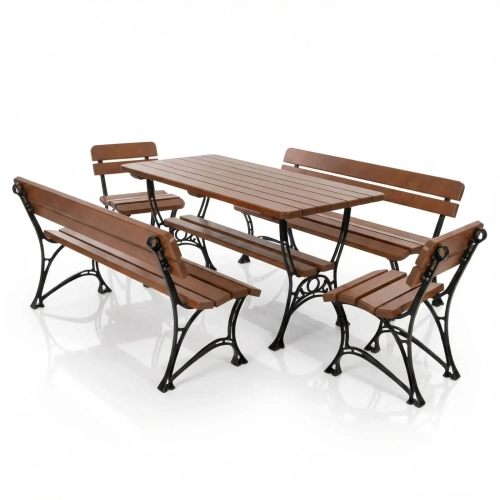 Gartenmöbel Metall Holz Royal für 8 Personen.webp