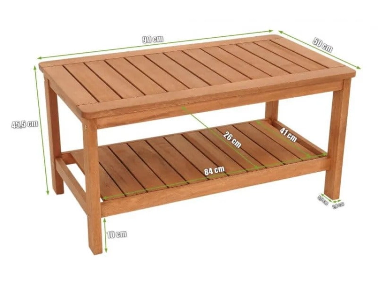 Maßen von Gartentisch Set