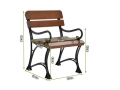 Gartenstuhl mit Armlehne Alu Holz Royal Farbe Kirsche berlin mercurius.webp