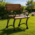 Gartenstuhl mit Armlehne Alu Holz Royal Farbe Kirsche berlin moebelgarten.webp