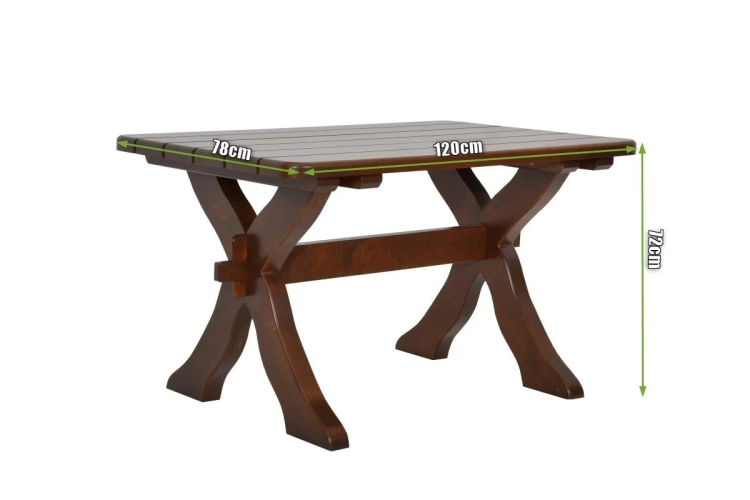 Outdoortisch Exklusiv Massivholz 120 cm 5