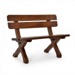 Gartenbank Holz massiv exklusiv mit Rückenlehne