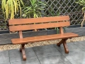 Gartenbank massiv exklusiv mit Rückenlehne Farbe Palisander Mercurius Berlin.webp