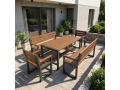 Gartenmöbel Set Holz Metall für 8 Personen modern mercurius Berlin Garten.webp