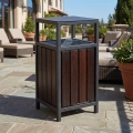 Mülleimer mit Dach für Außen  Stadtmobiliar Holz & Stahl  Berlin Stadt.webp