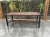 Gartentisch modern aus Holz und Stahl berlin mercurius.webp