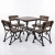 Gartenmöbel-Set ROYAL 4-Sitzer – Massives Erlenholz & Gusseisen – Gastronomie-Qualität.webp