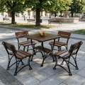 Gartenmöbel-Set ROYAL 4-Sitzer – Massives Erlenholz & Gusseisen – Gastronomie-Qualität mercurius berlin.webp