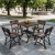 Gartenmöbel-Set ROYAL 4-Sitzer – Massives Erlenholz & Gusseisen – Gastronomie-Qualität mercurius berlin.webp