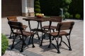 Gartenmöbel-Set ROYAL 4-Sitzer – Massives Erlenholz & Gusseisen – Gastronomie-Qualität mercurius berlin set.webp