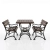 Bistro-Set ROYAL 2-Sitzer mit Armlehnen – Erlenholz & Gusseisen für Café und Balkon.webp