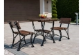 Platzsparendes Bistro-Set ROYAL 2-Sitzer – Erlenholz & Gusseisen – Gastronomie & Balkon tarrase.webp
