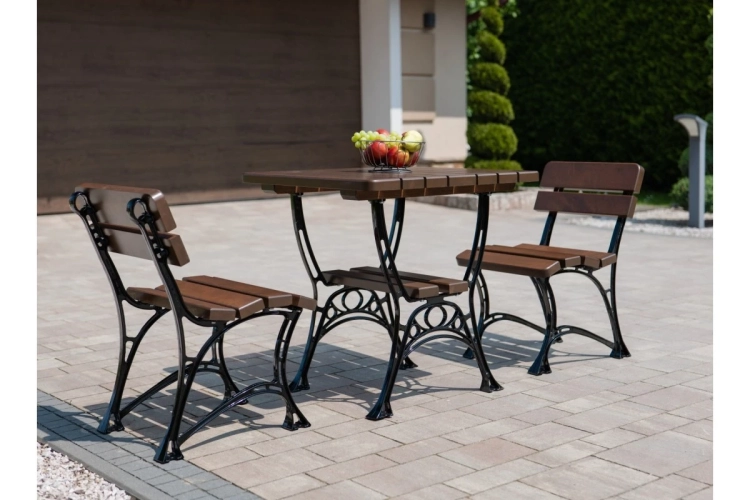 Bistro-Set ROYAL 2-Sitzer ohne Armlehnen platzsparend 3