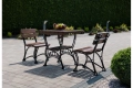 Platzsparendes Bistro-Set ROYAL 2-Sitzer – Erlenholz & Gusseisen – Gastronomie & Balkon mercurius.webp