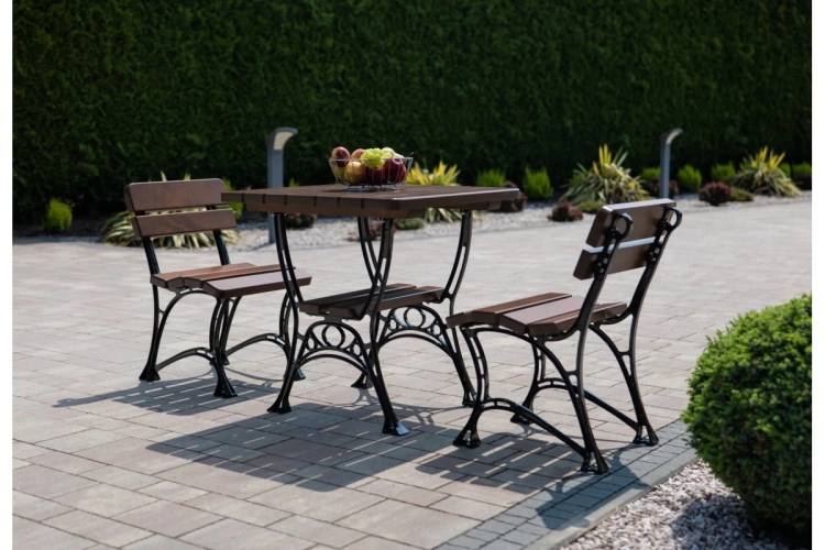 Bistro-Set ROYAL 2-Sitzer ohne Armlehnen platzsparend 4