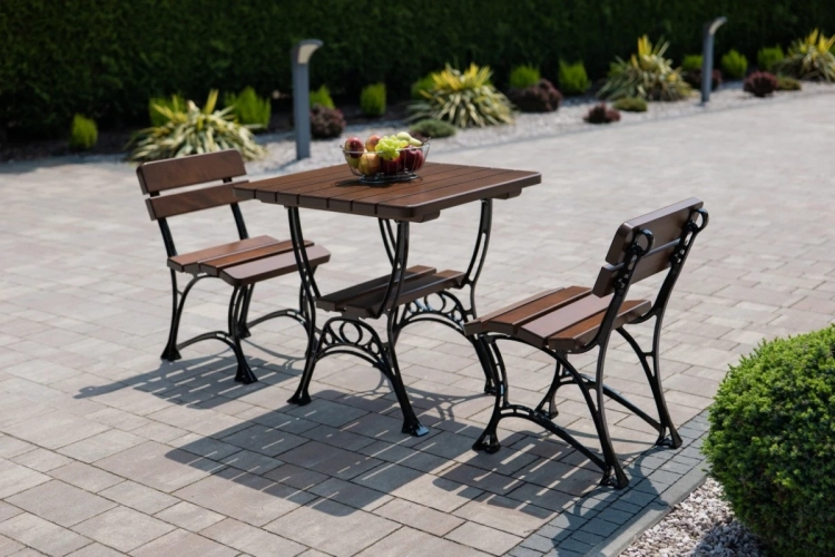 Bistro-Set ROYAL 2-Sitzer ohne Armlehnen platzsparend 5