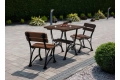 Platzsparendes Bistro-Set ROYAL 2-Sitzer – Erlenholz & Gusseisen – Gastronomie & Balkon wein.webp