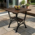 Massiver Gartentisch ROYAL 75x75 cm – Erlenholz & Gusseisen – Gastronomie Qualität tarrase.webp