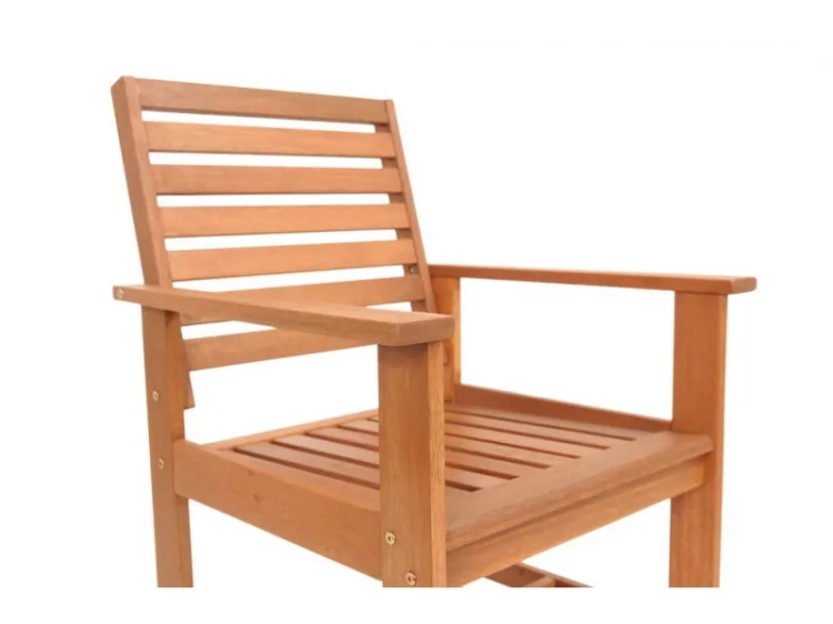 Holz Gartensessel Casablanca Merantiholz ohne Auflagen 7