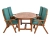 Gartenmöbel-Set aus Eukalyptusholz Ovaler Tisch Oldham + 4 Calgary Stühle green.webp