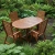 Gartenmöbel-Set aus Eukalyptusholz Ovaler Tisch Oldham + 4 Calgary Stühle regnet.webp