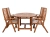 Gartenmöbel-Set aus Eukalyptusholz Ovaler Tisch Oldham + 4 Calgary Stühle sitz beige.webp