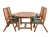 Gartenmöbel-Set aus Eukalyptusholz Ovaler Tisch Oldham + 4 Calgary Stühle sitz green.webp