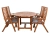Gartenmöbel-Set aus Eukalyptusholz Ovaler Tisch Oldham + 4 Calgary Stühle zitz grau.webp