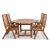 Gartenmöbel-Set aus Eukalyptusholz Ovaler Tisch Oldham + 4 Calgary Stühle.webp