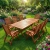 Gartenmöbel-Set aus Eukalyptusholz Tisch Bradford (200x100 cm) + 8 Calgary Stühle mercurius.webp