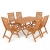 FSC®-zertifiziertes Gartenmöbel-Set Klapptisch Bradford (160x90 cm) + 6 Calgary Stühle.webp