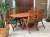 Gartenmöbel-Set aus Eukalyptusholz Ovaler Tisch Oldham + 6 Calgary Stühle sitz green.webp