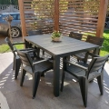 Gartenmöbel-Set Julie Großer Esstisch & 6 Gartenstühle – Graphit mercurius berlin.webp