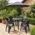 Gartenmöbel-Set Lisa & Bilbao Quadratischer Tisch & 4 stapelbare Stühle – Graphit mercurius berlin.webp