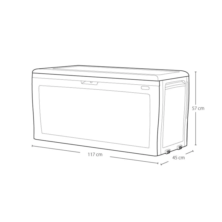 Gartenbox Samoa 270L Wetterfeste Auflagenbox in Rattan-Optik – Graphit mercurius berlin.webp