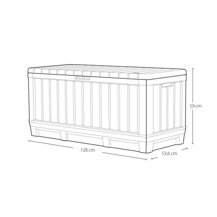 Gartenbox Kentwood 350L Wetterfeste Auflagenbox mit Sitzfunktion – Graphit mercurius berlin.webp