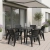 Gartenmöbel Set Lisa & 6 Julia Sessel – Polyrattan-Optik Essgruppe für 6 Personen (Graphit).webp