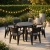Gartenmöbel Set Lisa & 6 Julia Sessel – Polyrattan-Optik Essgruppe für 6 Personen (Graphit) Mercurius.webp