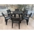 Gartenmöbel Set Lisa & 6 Julia Sessel – Polyrattan-Optik Essgruppe für 6 Personen (Graphit) shop mercurius.webp