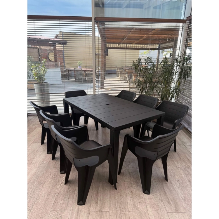 Gartenmoebel-Set Julia 147x90 8 Bilbao Sessel Graphit 6