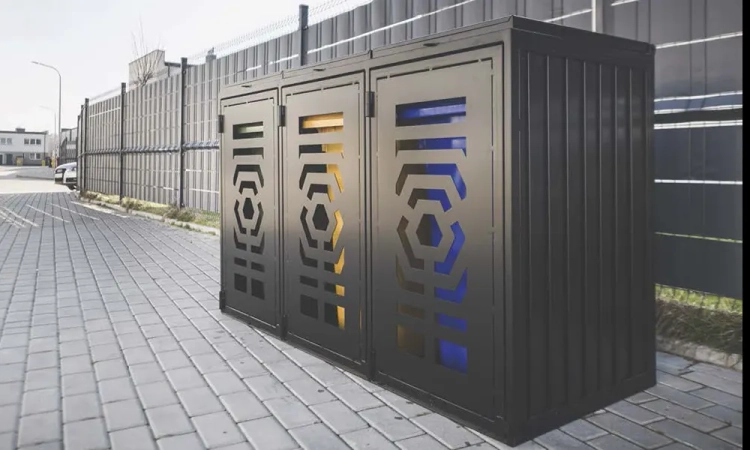 Mülltonnenbox TYTAN III für 3 x 120 l Stahl verzinkt – Bild 3