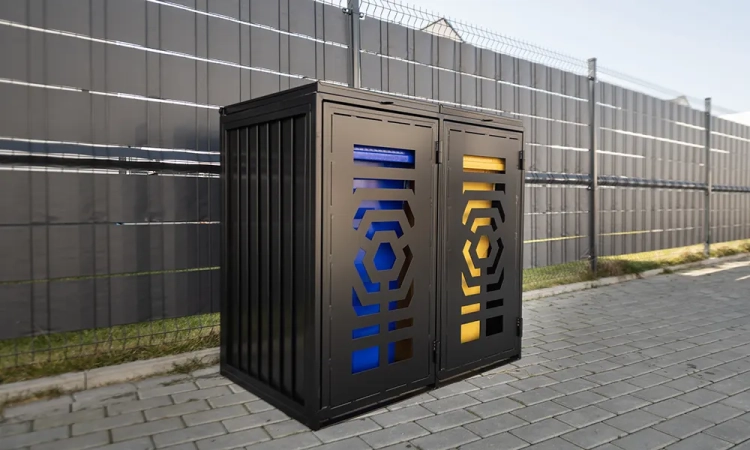 Mülltonnenbox TYTAN II für 2 x 120 l Stahl verzinkt – Bild 2