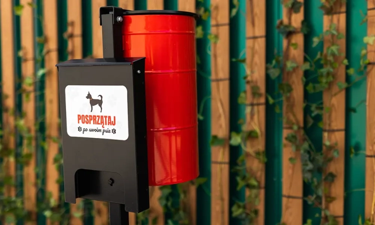 Hundekotbehälter TOBI mit Beutelspender 30 l Stahl – Bild 4